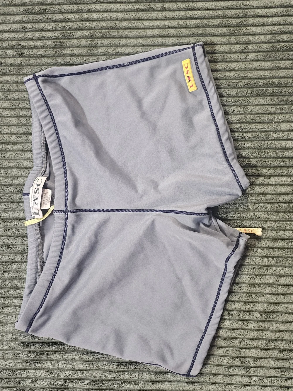 LASC Mens Swim Trunks Lot of 2 Square Cut Briefs Red Grey S  Excellent Pre-Owned